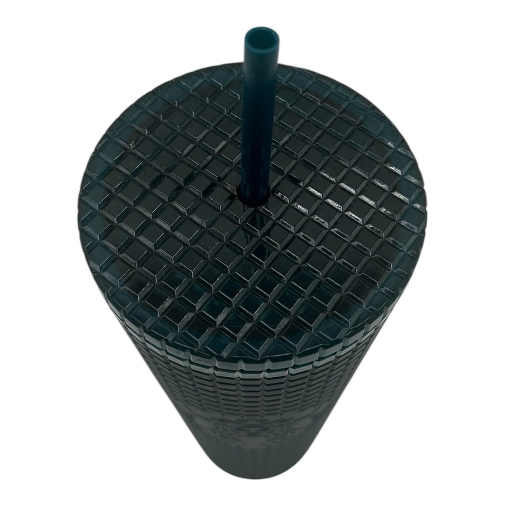 Starbucks Navy Blue Soft Touch Grid Tumbler Cold Cup Venti 24 oz Logo 2023 - Picture 2 of 5